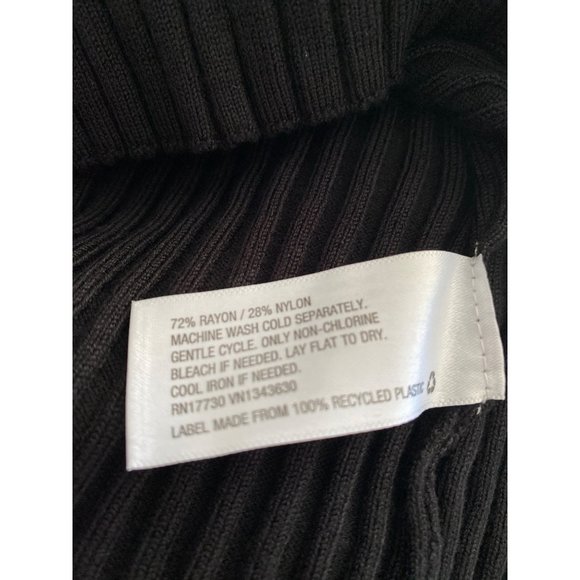 Women's Party Twisted Back Crewneck Pullover Sweater Future Collective Black 1X - Picture 8 of 10